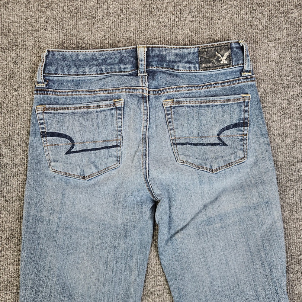 American Eagle Skinny Kick Jeans Women's 0 SHORT 360 Super Stretch Low Rise - Picture 11 of 11